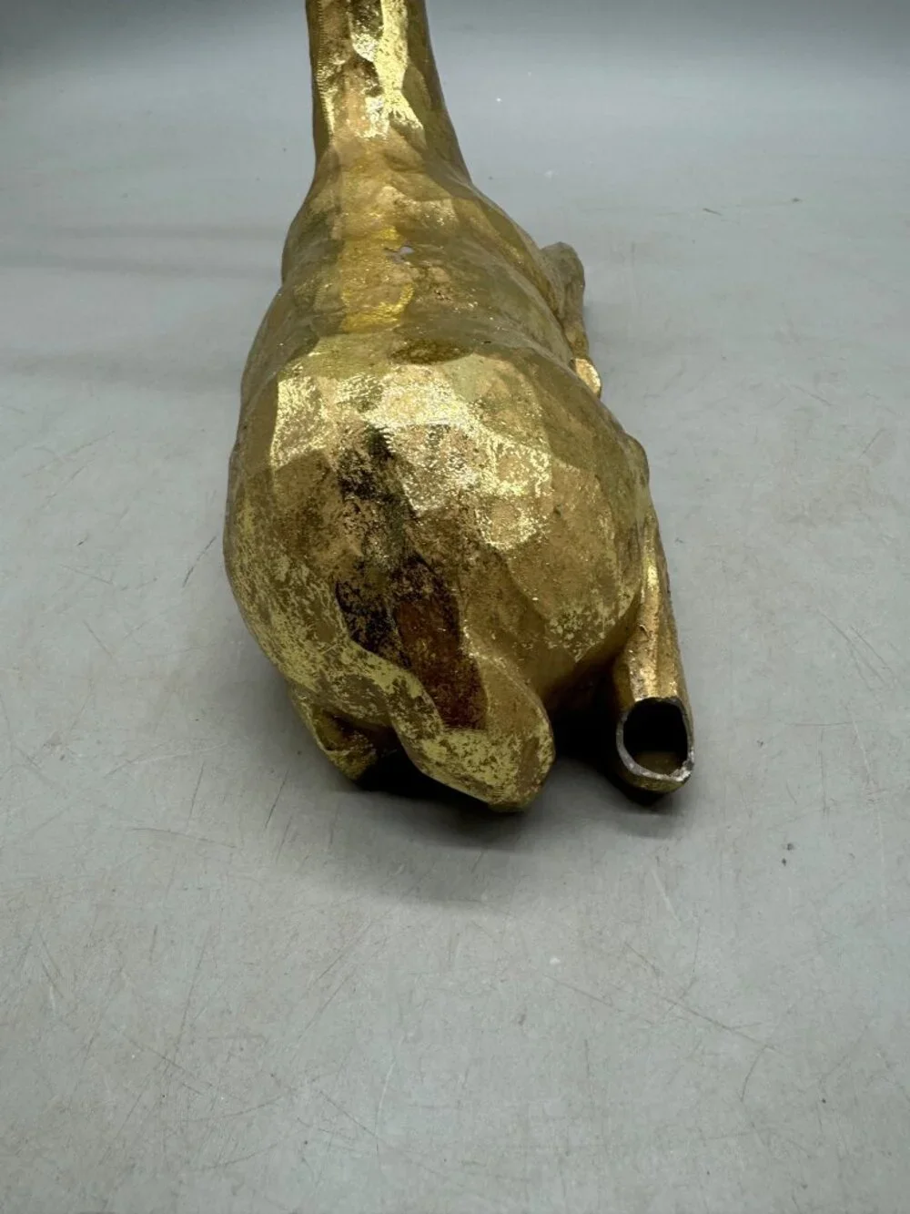 Holiday Gold Foil Textured Reindeer Stag Deer Figurine Sculpture 12